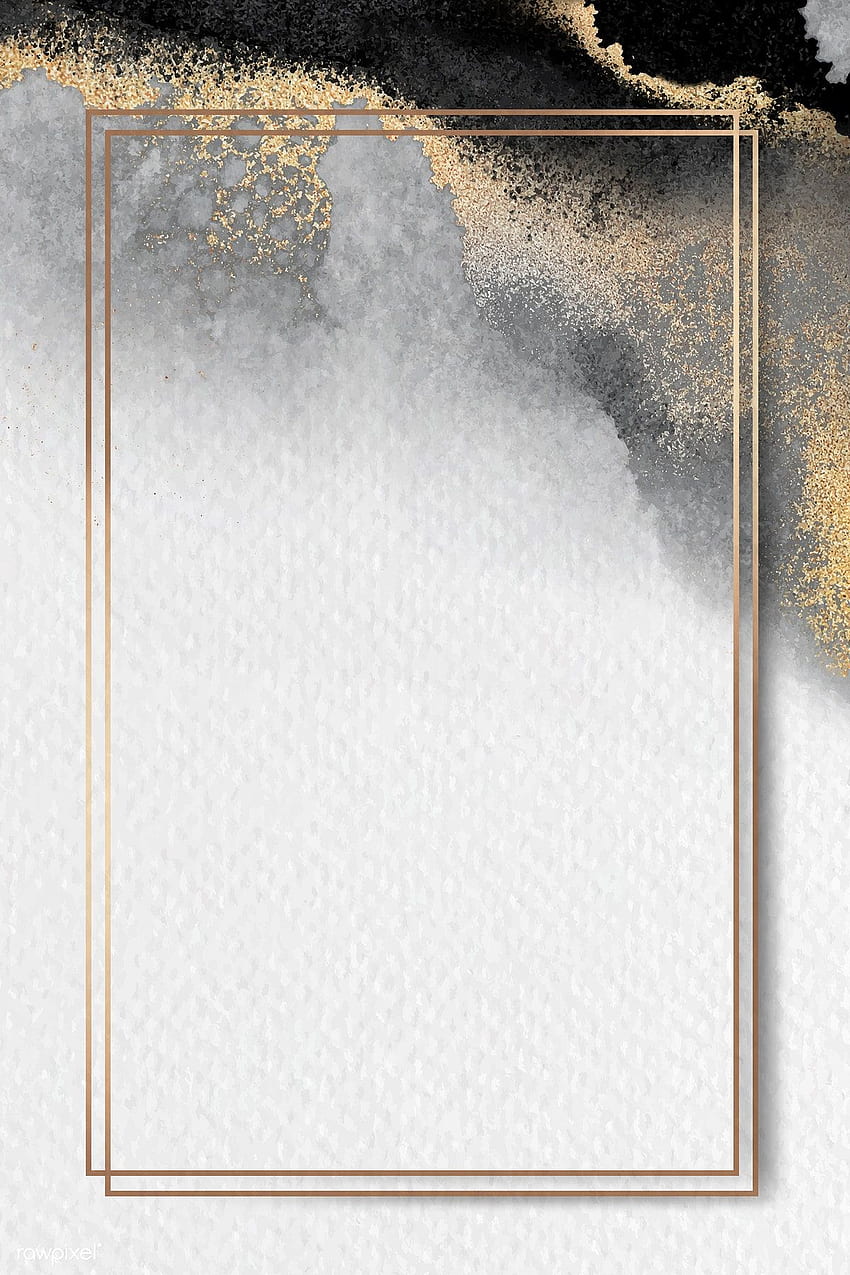 premium vector of Blank golden rectangle frame vector 1211982 - , Golden Frame HD phone wallpaper