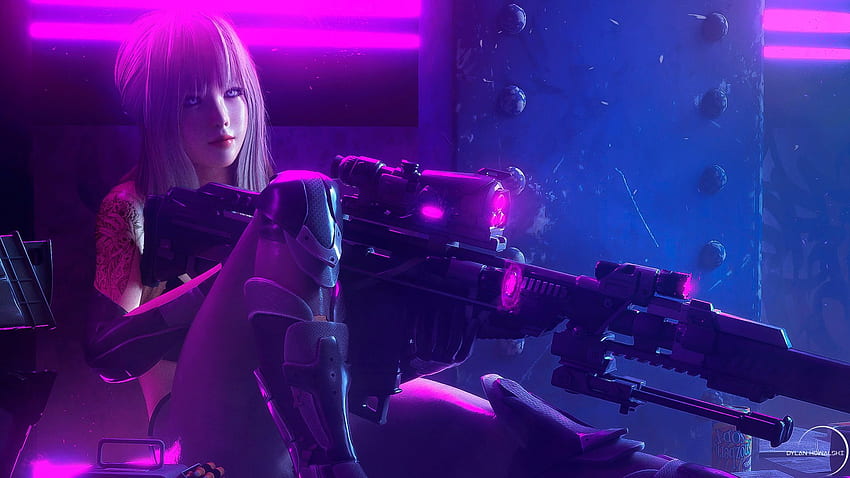 Cyber Girl With Sniper Rifle Themes10win Hd Wallpaper Pxfuel 1505