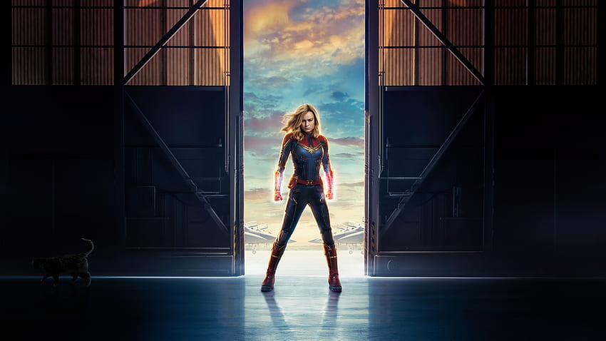 Film, Captain Marvel, supereroe, poster Sfondo HD