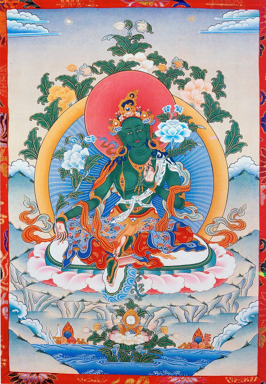Gottheit – tibetisch-buddhistischer Altar, tibetischer Buddha HD-Handy-Hintergrundbild