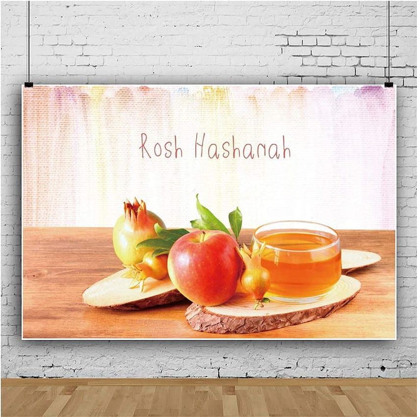 Video Studio CSFOTO ft Rosh Hashanah Backdrop Jewish New Year Party Background for graphy The Feast of Trumpets Celebration Decor Pomegranate Apple Honey Jewish Holiday Props Polyester Camera & HD phone wallpaper