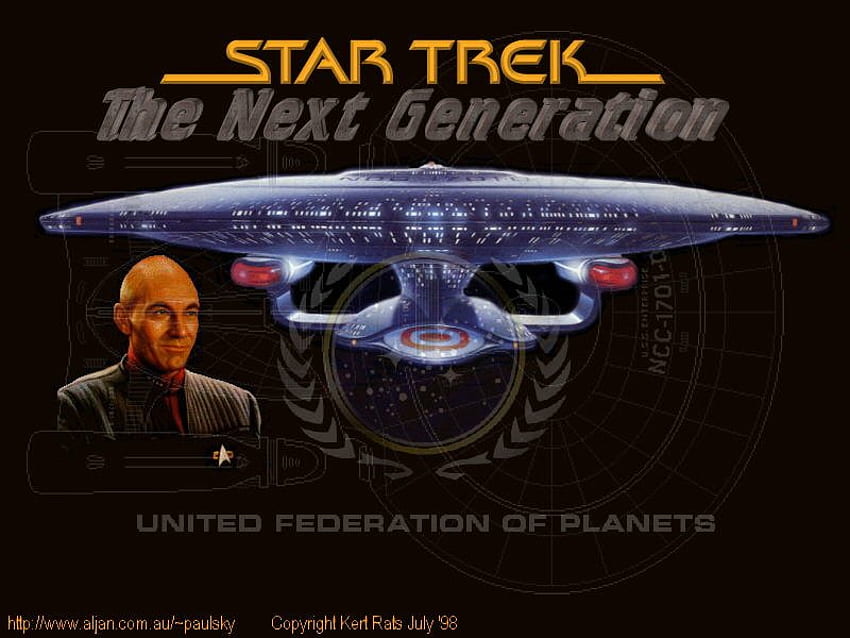 The Next Generation, entreprise, scifi, star trek, espace, distribution, science fiction, picard Fond d'écran HD