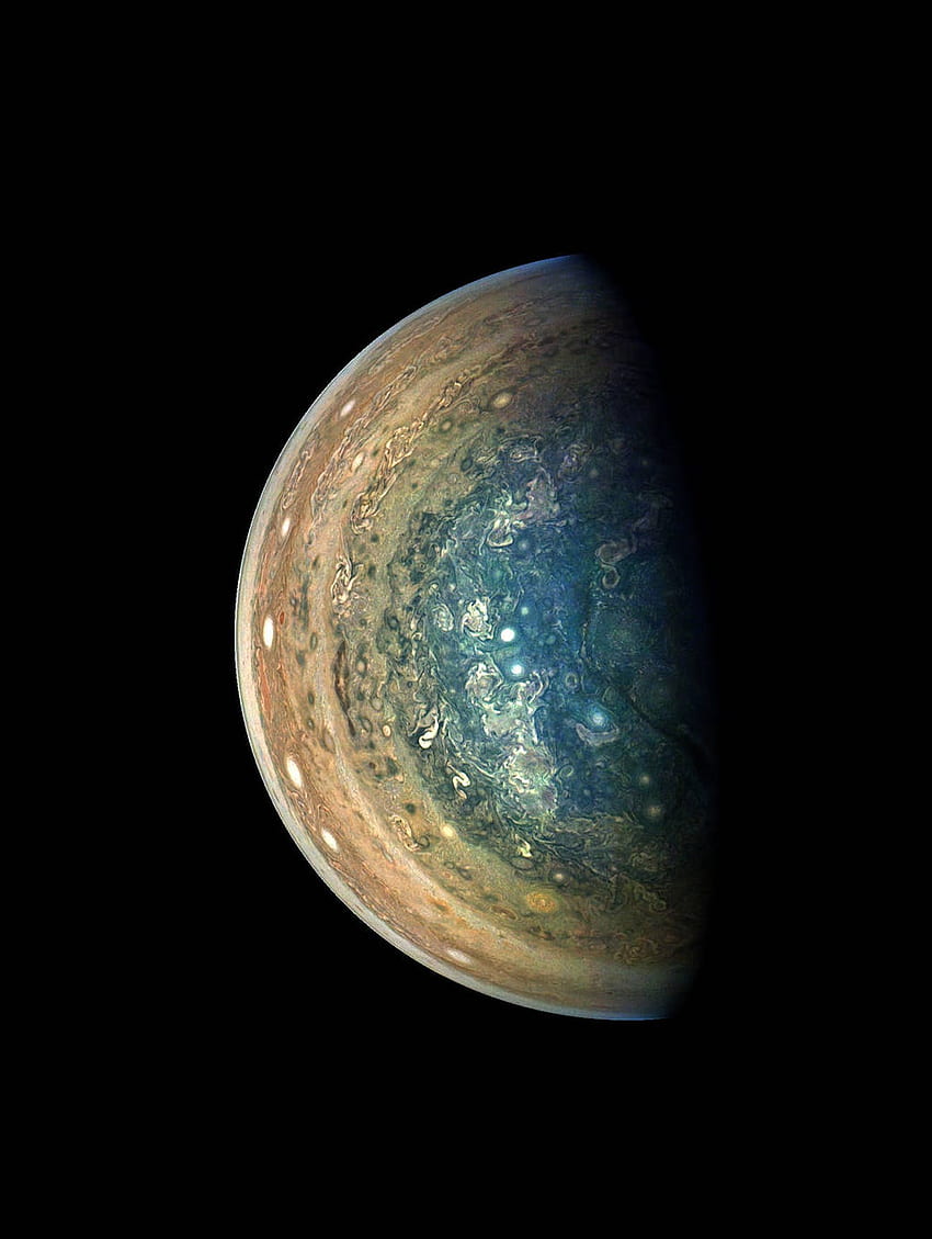 Jupiter's South Pole is Stunning in Newly Edited NASA, Large Jupiter HD phone wallpaper