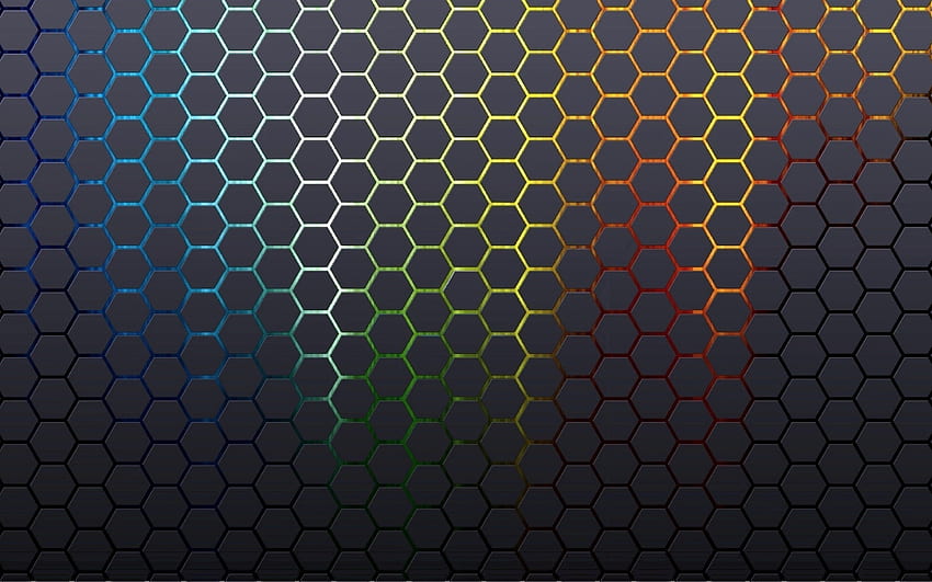 hexágonos, mosaico papel de parede HD