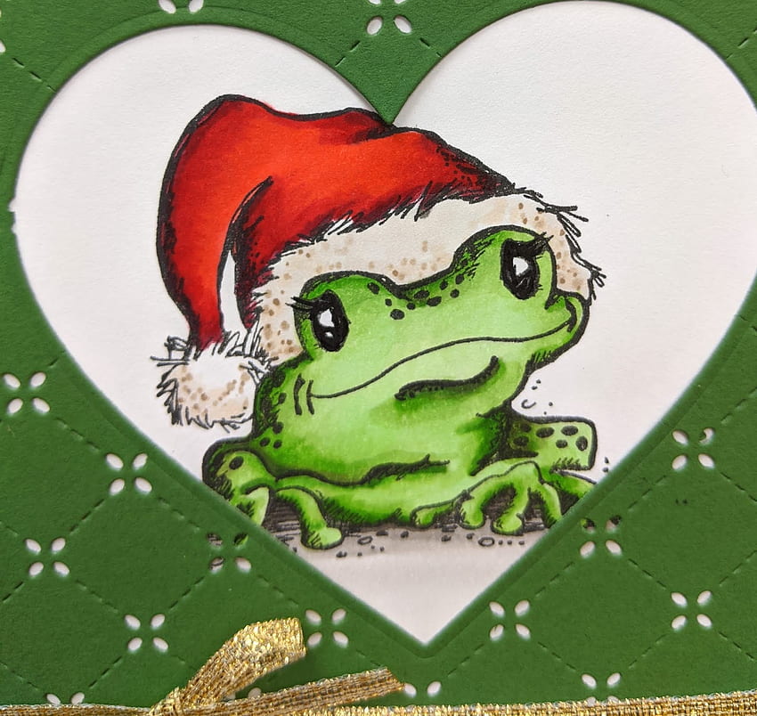 Печати с лилаво езеро: Коледна жаба, сладка коледна жаба HD тапет
