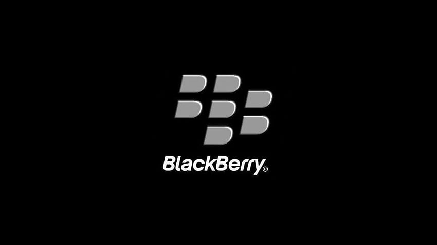 Logo BlackBerry, logo noir et blanc Fond d'écran HD