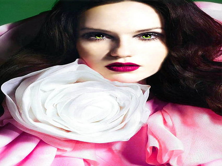 mode, Rose, rose, blanc, robe, beauté Fond d'écran HD