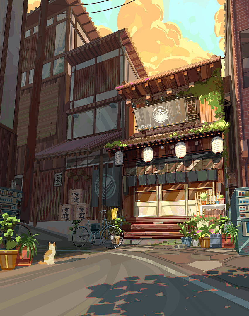 ArtStation - Ramen Shop, Kenny Vo. Anime scenery , Anime background, Anime scenery HD phone wallpaper