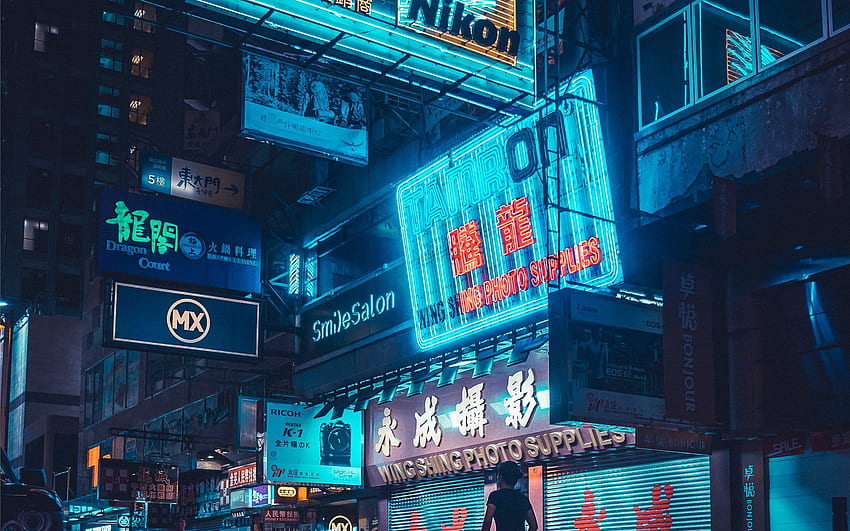 최고의 네온 맥, Neon City Aesthetic HD 월페이퍼