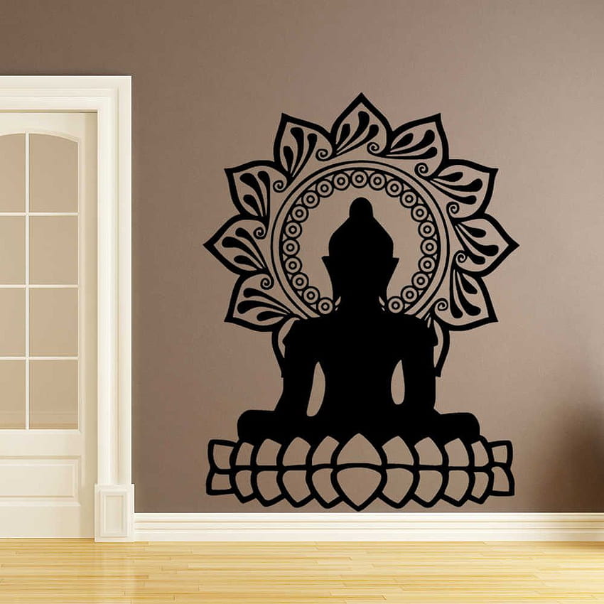 Creative Buddha Mandala Lotus Self Adhesive Wall Sticker Vinyl, Buddhist Mandala HD phone wallpaper