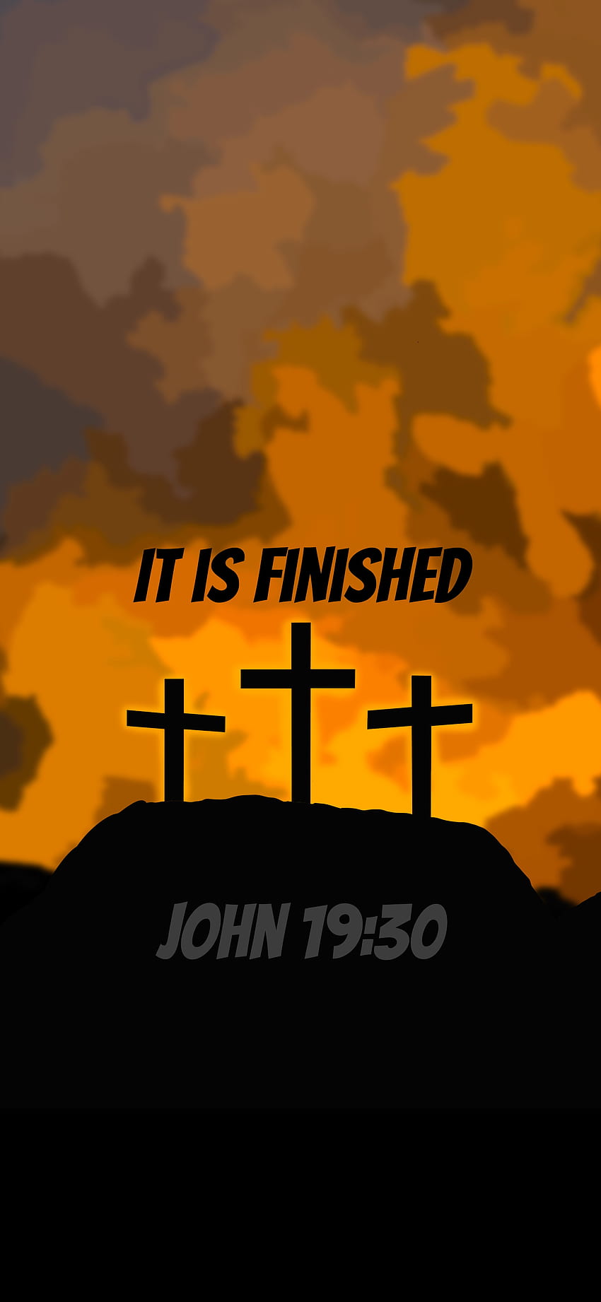 John 19:30, Jesus, Cross, Friday, sunset, Christian, biblical, finished, good HD phone wallpaper