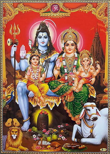 Siva Hd Photos Shiva Parivar Mata Parvati Ganesha Shivalinga Wallpaper