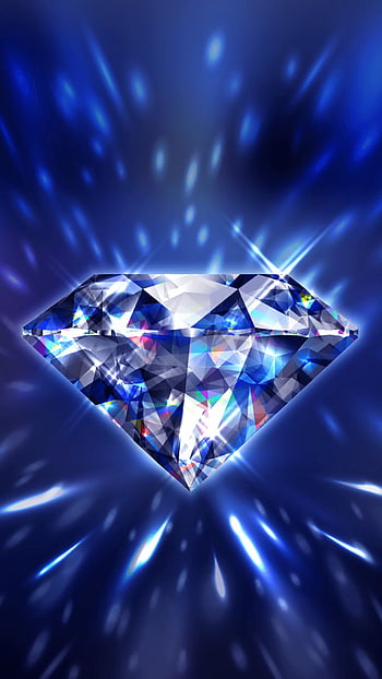 Premium Photo | A blue diamond wallpaper that says 