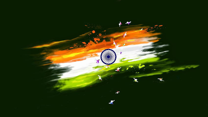 Abstrakcyjna farba Flaga Indii na Dzień Niepodległości w, streszczenie indyjskie Tapeta HD