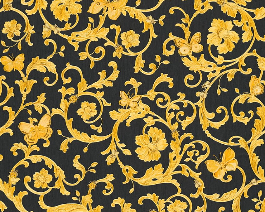 Versace Butterfly Barocco Motif Available in 6 HD wallpaper