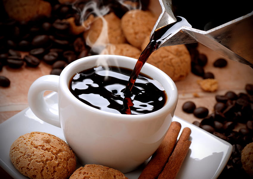 Coffee Grain Cup Food Vapor Cookies HD wallpaper