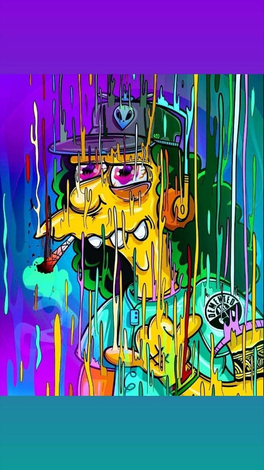 オットー by hola72289 - 現在 5a。 Simpsons art, Psychedelic art, Simpsons drawing HD電話の壁紙