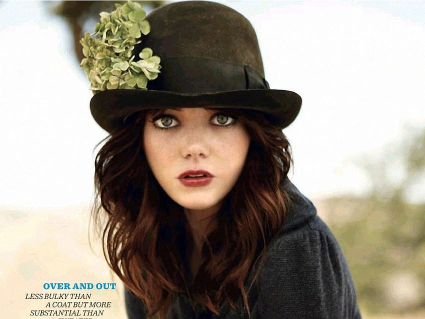 Emma Stone Black Hat . Emma Stone Black Hat stock, Substantial HD wallpaper