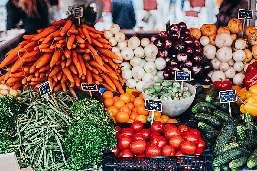 Fresh vegetables & fruit, vegetables, graphy, , tomatoes, fruit, nature, food, carots HD wallpaper