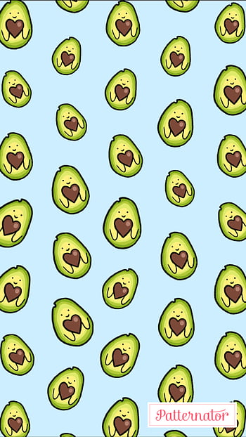 Cute Avocado Seamless Pattern on Pink Background Stock Vector   Illustration of happy decoration 229476787