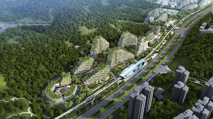 China Unveils Plans For Pollution Eating 'Forest City' CNN Style HD wallpaper