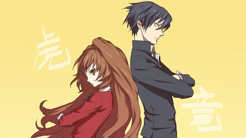 Toradora Love, abrazo, love, anime, cat, hug, kiss, ryuuji, taiga, HD phone  wallpaper