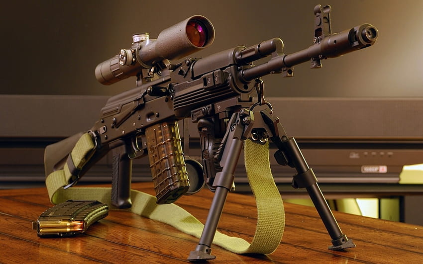 AK-101, automatic carbine, assault rifle, Kalashnikov AK-101, close-up, Kalashnikov HD wallpaper
