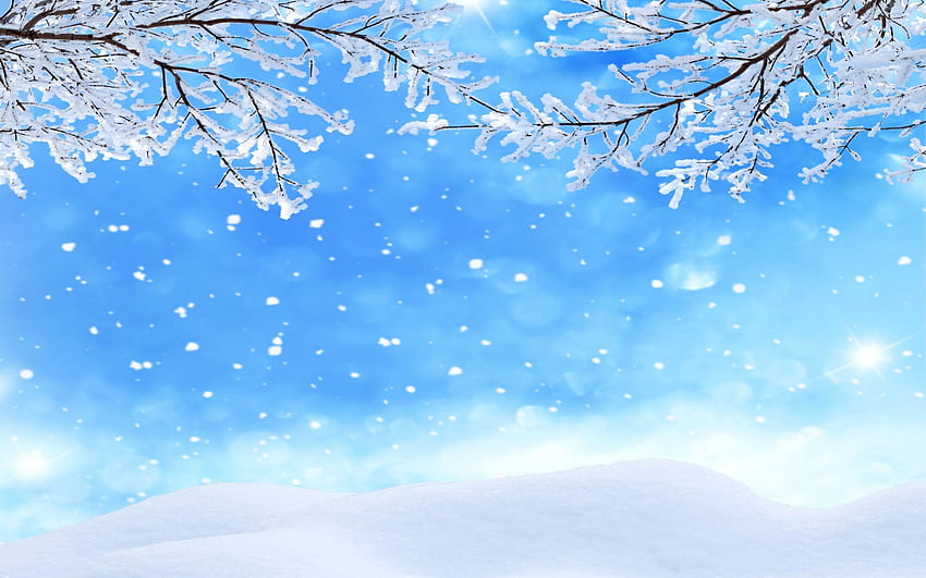 Latar Belakang Kepingan Salju Musim Dingin - Latar Belakang Kepingan Salju Musim Dingin - - Wallpaper HD