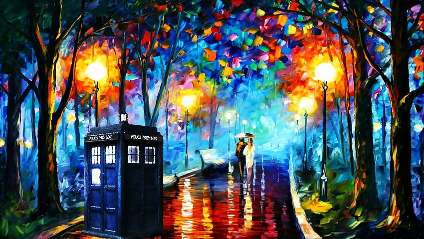 Pinturas de filmes Tardis Leonid Afremov Doctor, Doctor Who Exploding Tardis papel de parede HD