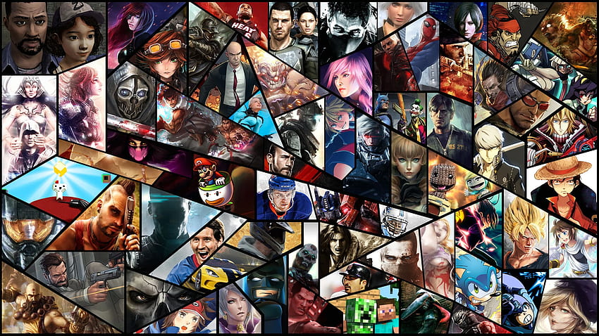 Collage de jeux vidéo populaires - - - Astuce, collection de jeux Fond d'écran HD