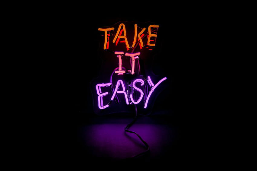 Take It Easy LED Neon Sign. Custom neon signs, Neon signs, Neon signs quotes HD wallpaper