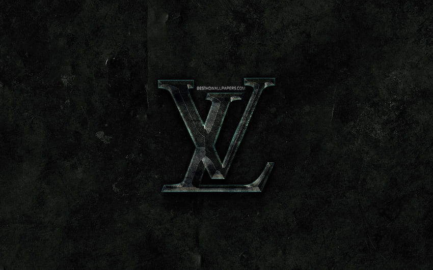 Louis Vuitton stone logo, black stone, LV Black HD wallpaper | Pxfuel