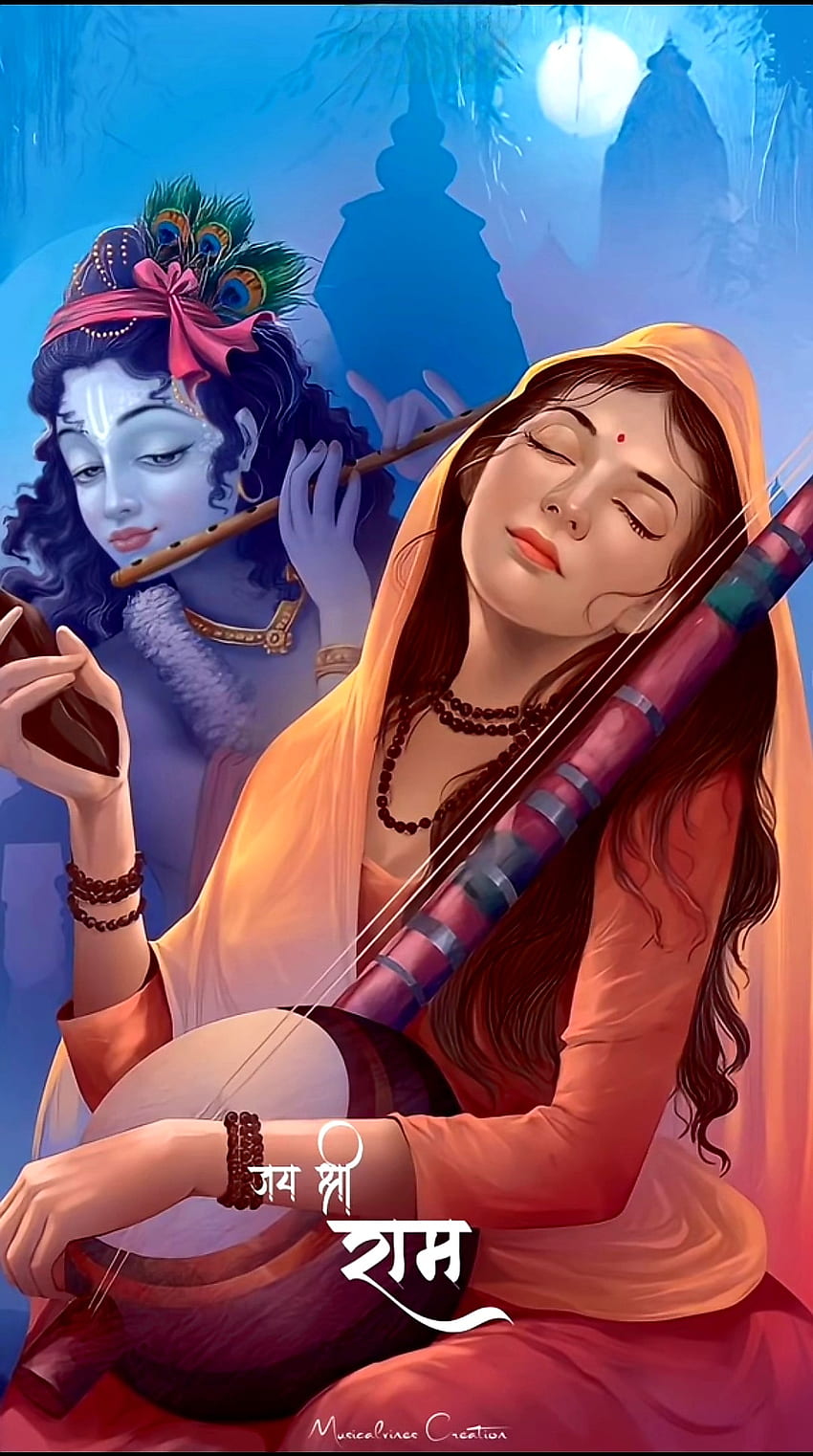 Jai Shree Krishna, Meerabai, romysingh264 wallpaper ponsel HD