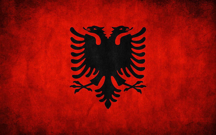 アルバニア、アルバニアの旗 高画質の壁紙