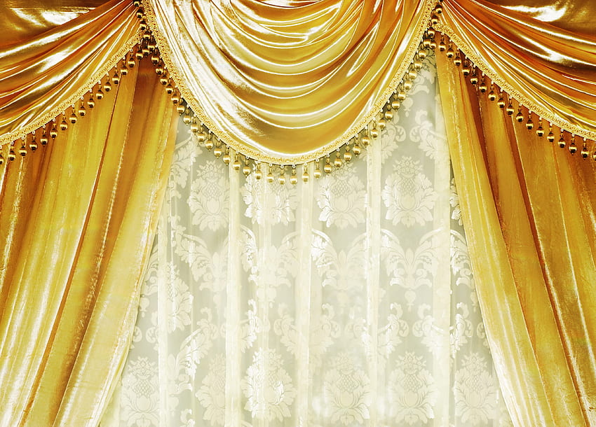 Gold, , , Curtains, Velvet, Damascus HD wallpaper