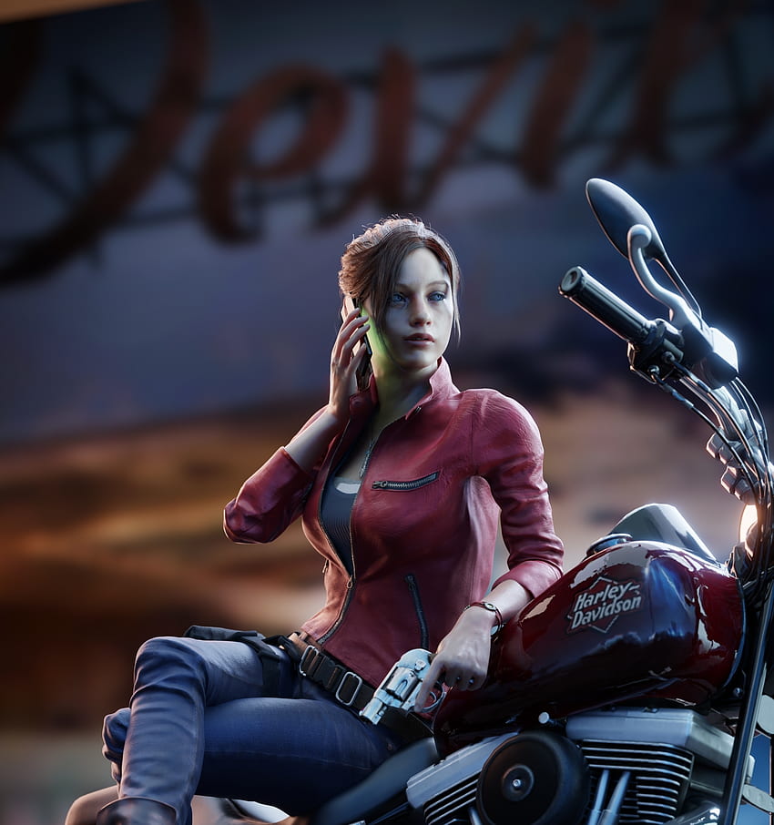 Claire Redfield, güzel, Resident Evil, oyun sanatı HD telefon duvar kağıdı