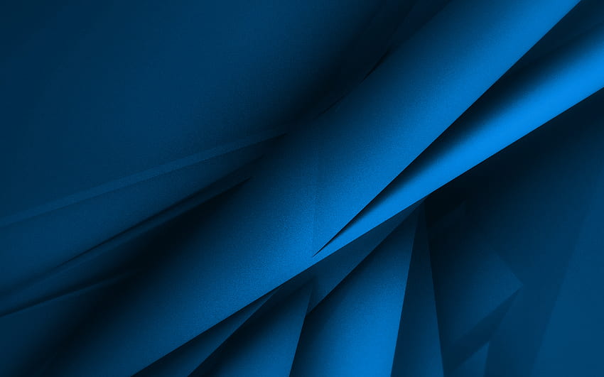 blaue geometrische Formen, 3D-Texturen, geometrische Texturen, blaue Hintergründe, 3D-geometrischer Hintergrund, blaue abstrakte Hintergründe HD-Hintergrundbild