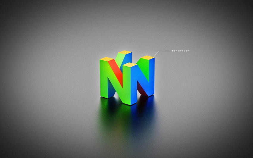nintendo minimalistic logos n64 Art HD wallpaper