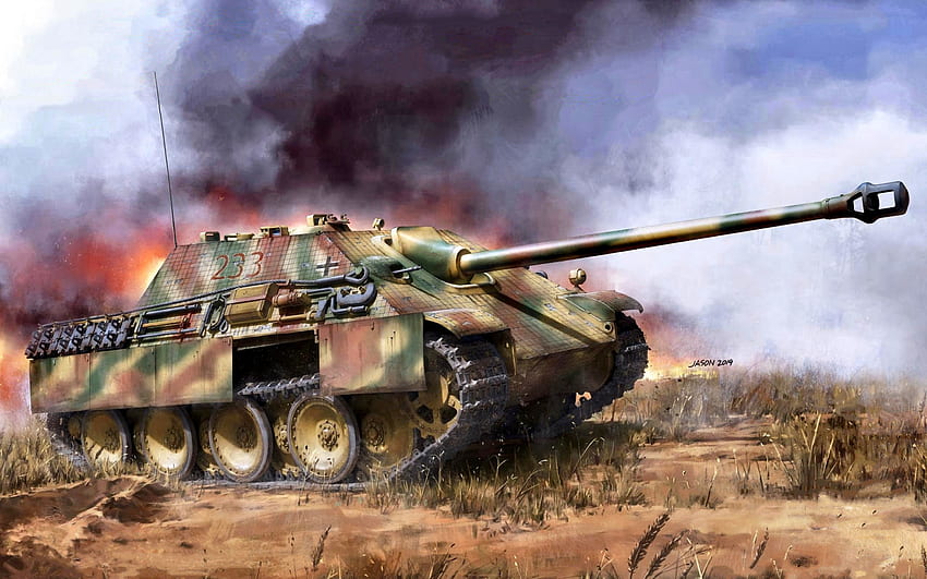 Jagdpanther, pistola semovente tedesca, seconda guerra mondiale, seconda guerra mondiale, SdKfz 173, Wehrmacht per con risoluzione . Alta qualità, seconda guerra mondiale Sfondo HD