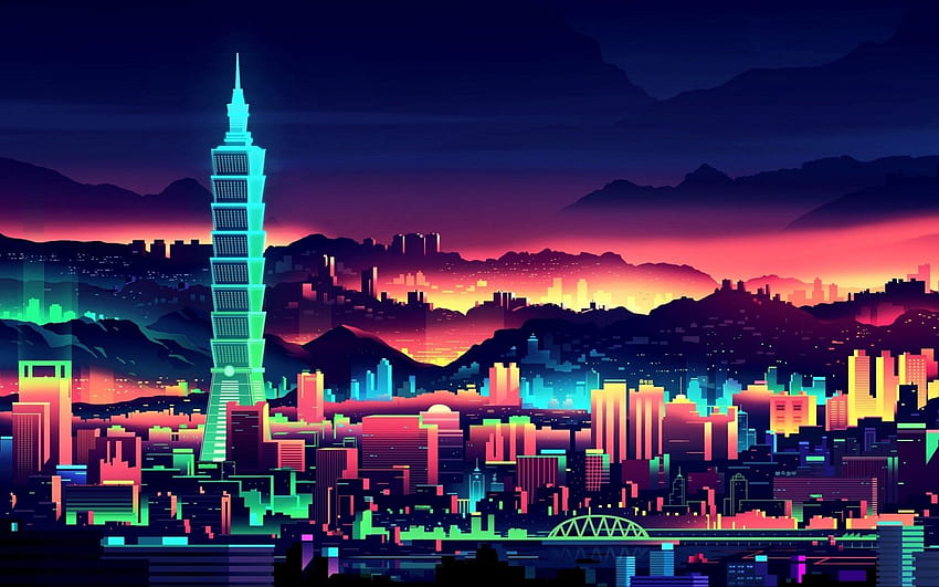 Neon City [] for your , Mobile & Tablet. Explore Neon City . Neon City , Neon Background, Neon, Pink Neon City HD wallpaper