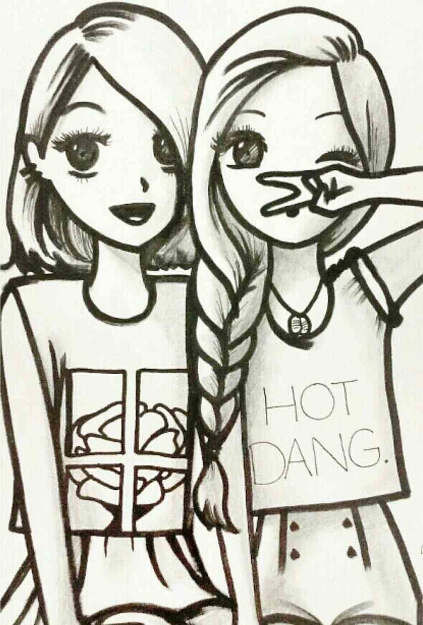 Melhores amigas BFF - Desenho Tumblr 