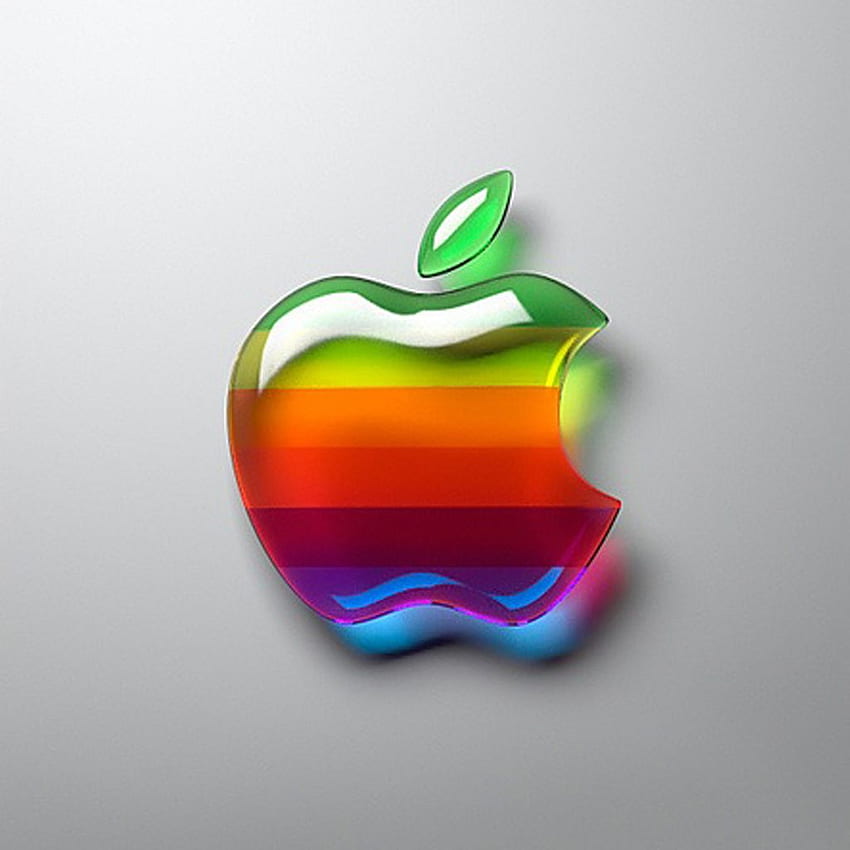 Logo Szklanego Jabłka. Iphone w tle, iPhone w tle Apple, logo Apple Tapeta na telefon HD