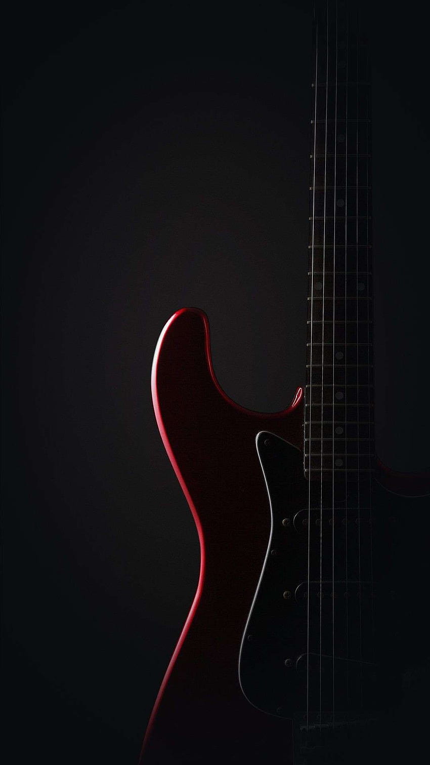 Rote E-Gitarre, Fender-Logo HD-Handy-Hintergrundbild