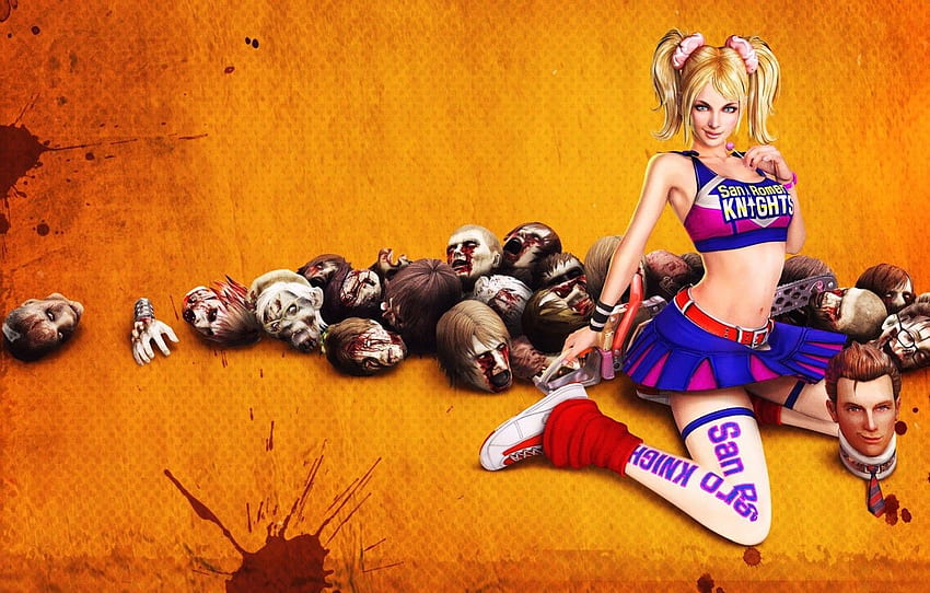 Blonde, Zombies, Lollipop Chainsaw, Juliet Starling, Nyasha, Short skirt. for , section игры HD wallpaper