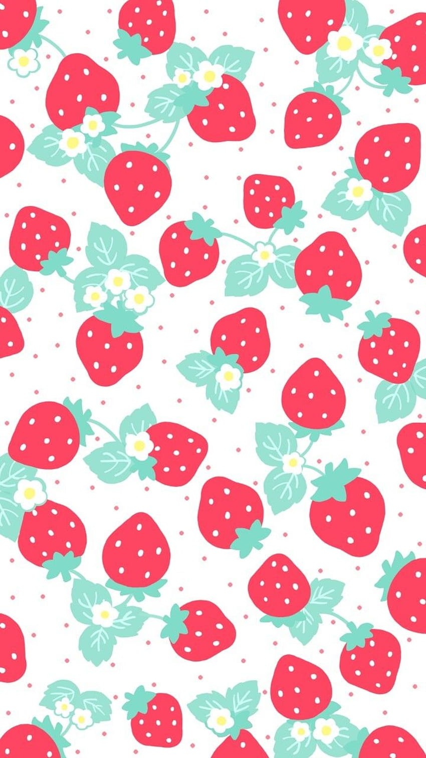 Strawberry Wallpaper Background Stock Vector  Illustration of fruit  seamless 11437771