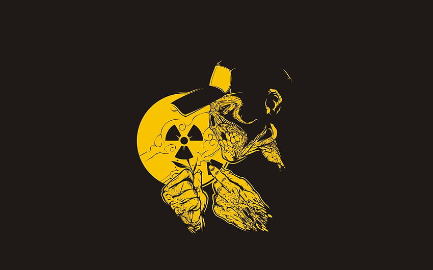 bałwan. Radioaktywny, Zombie, Symbol radioaktywny, Technolog radiologiczny Tapeta HD