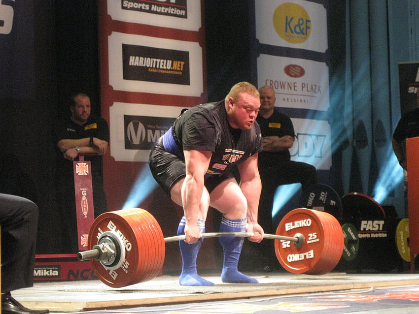 The world record deadlift of 1015 pounds, done by Benedikt Magnusson, was performed raw HD wallpaper