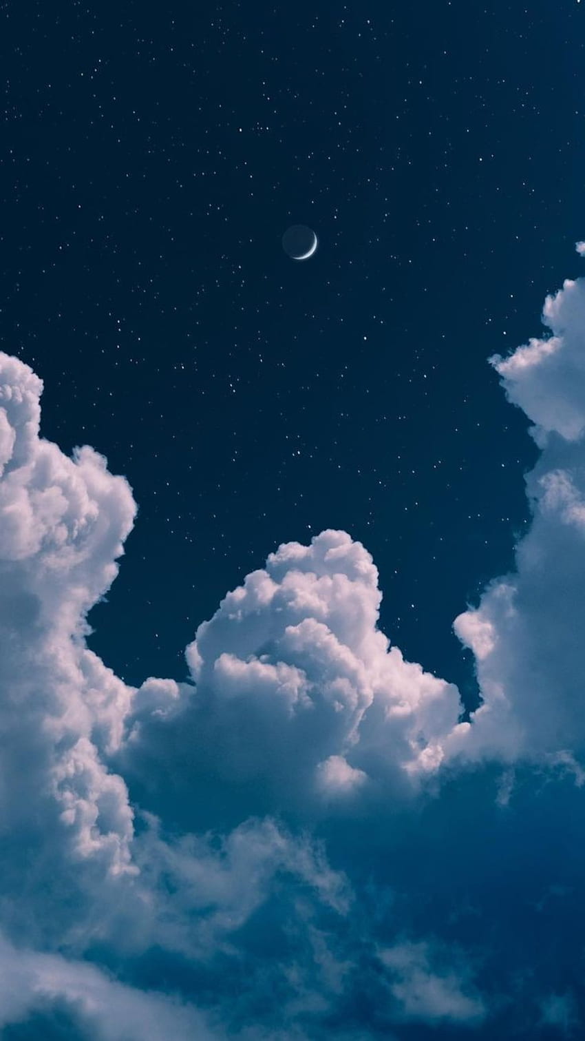 céu estrelado s2, céu, nuvem, lua Papel de parede de celular HD