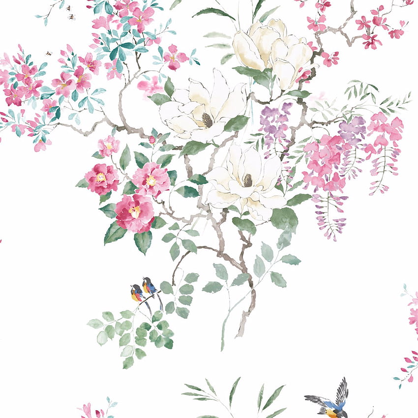 Magnolia & Blossom Panel B Blossom Leaf . Sanderson By Sanderson Design, Sweet Magnolias HD phone wallpaper