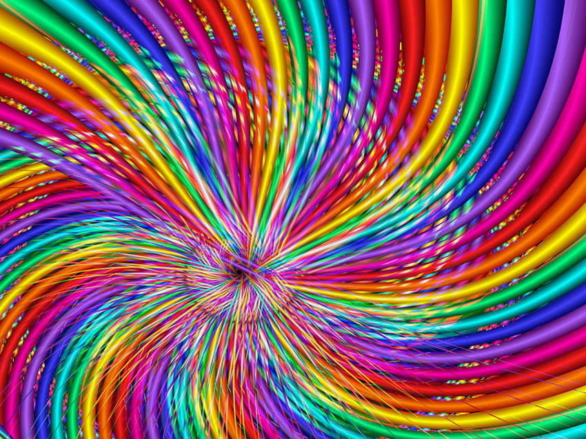 LOOKING THROUGH A KALEIDSCOPE, swirl, colors, beautiful, rainbow HD wallpaper